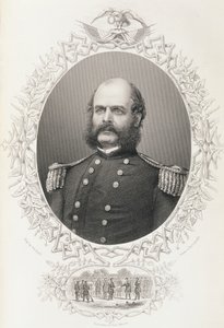 Generał dywizji Ambrose Everett Burnside, z „Historii Stanów Zjednoczonych”, tom. II. autorstwa Charlesa Mackay