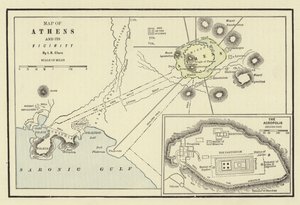 Mapa Aten i okolic; Akropol