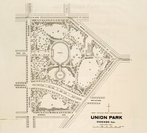 Mapa Union Park, Chicago, Illinois autorstwa American School