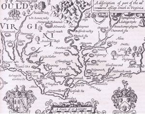Mapa Wirginii, ilustracja z publikacji Cassell