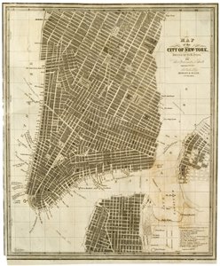 Mapa miasta Nowy Jork [na Manhattanie, aż do 36th Street] autorstwa American School