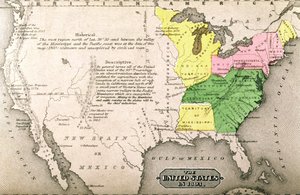 Mapa Stanów Zjednoczonych w 1803 r., z "Our Whole Country: The Past and Present of the United States, Historical and Descriptive", autorstwa Johna Warnera Barbera i Henry