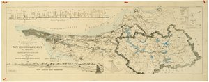 Mapa nowego akweduktu Croton, starego akweduktu i rurociągu Bronx River, a także zlewni Croton, Bronx autorstwa American School