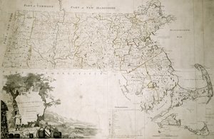 Mapa stanu Massachusetts, 1801 r. autorstwa American School