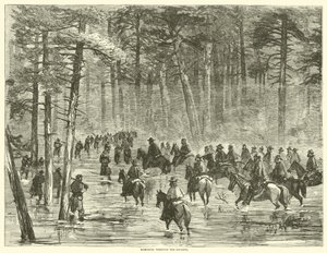 Marsz przez bagna, styczeń 1865 autorstwa American School
