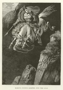 Marcus Curtius skaczący do Zatoki autorstwa American School