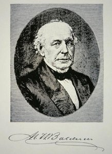 Matthias William Baldwin (1795-1866) założyciel Baldwin Locomotive Works w 1831 roku (lito) autorstwa American School