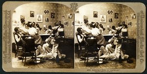 McCarthys Wake (część 3), 1899 (stereograf) autorstwa American School