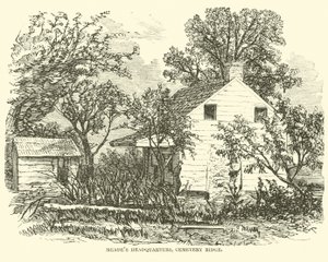 Siedziba Meades, Cemetery Ridge, lipiec 1863 autorstwa American School