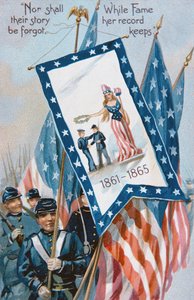 Pocztówka z okazji Dnia Pamięci (Memorial Day), ok. 1900 (kolor lito) autorstwa American School