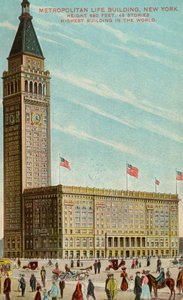 Metropolitan Life Building, Nowy Jork, c.1909-13 autorstwa American School