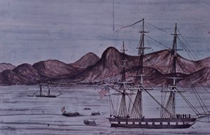 Wojna meksykańsko-amerykańska (1846-48), amerykańskie siły desantowe marynarki wojennej w Loreto autorstwa American School