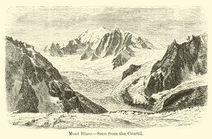 Mont Blanc, widziany z Courtil autorstwa American School