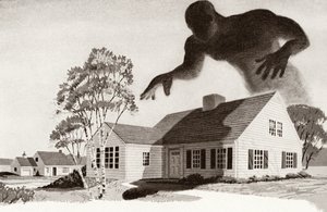 Potwór hipoteczny unosi się nad domem rodzinnym autorstwa American School