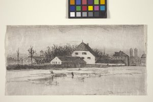 Monachium Z Marsfeld (akwaforta) autorstwa American School