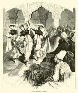 Dziewczyny Nautch tańczą autorstwa American School