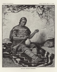 Kobieta Navajo kręci autorstwa American School