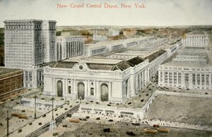 New Grand Central Depot, Nowy Jork, c.1905 (kolor lito) autorstwa American School
