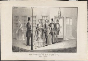 Nowy Jork przez Gas Light, Hooking a Victim, c.1850 autorstwa American School
