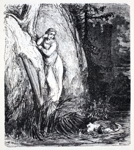 Nixes, ze Światowego przewodnika po gnomach, wróżkach, elfach i innych małych ludziach Thomasa Keightleya (1789-1872) opublikowane w 1880 r. (BW Engraving) autorstwa American School