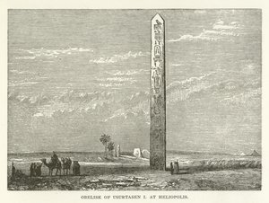 Obelisk Usurtasena I w Heliopolis autorstwa American School