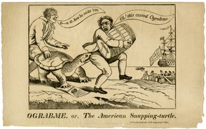 Ograbme, czyli amerykański żółw jaszczurowaty, 1808 autorstwa American School