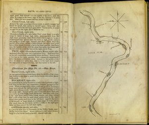 Strony z The Western Pilot..., Samuel Cummings, opublikowane przez G. Conclin, Cincinnati, 1847 autorstwa American School