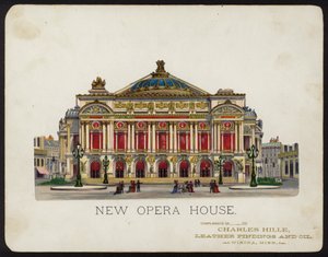 Opera Palais Garnier, Paryż, Francja (chromolitho) autorstwa American School