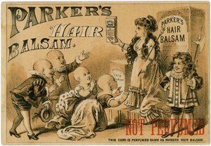 Parkers Hair Balsam [karta handlowa] (litografia kolorowa [karta handlowa]) autorstwa American School
