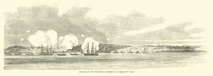 Przejście Vicksburg Batteries przez flotę Farraguts, czerwiec 1862 r autorstwa American School