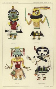 Pautiwa, Cipikne, Hakto, Caiastacana (kolorowa litografia) autorstwa American School