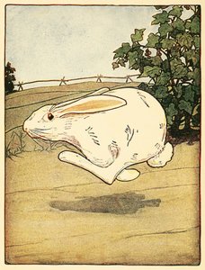 Peter nigdy nie przestał biegać, z The Tale of Peter Rabbit, pub. Litografia kolorowa 1916, 1916. autorstwa American School