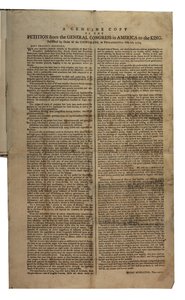 Petycja Kongresu Generalnego Ameryki do króla, Kongres Kontynentalny, 26 października 1774 r