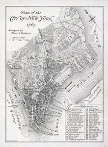 Plan miasta Nowy Jork w 1767 (lito) autorstwa American School