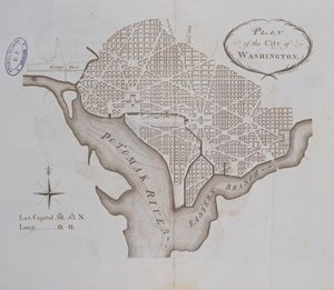 Plan miasta Waszyngton, jak pierwotnie określono w 1793 r autorstwa American School
