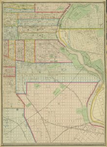 Plansza 5, Mapa całego miasta Filadelfia, 1867 r. autorstwa American School
