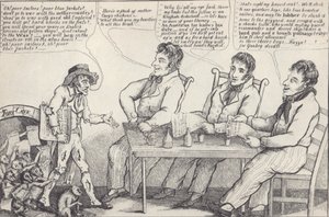 Karykatura polityczna w przeddzień wojny 1812 r., c.1812 (lito) autorstwa American School