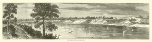 Port Hudson z przeciwległego brzegu, maj 1863 autorstwa American School