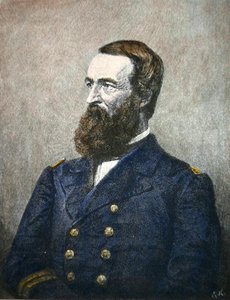 Portret Davida Dixona Portera (1813-91), admirała w marynarce federalnej (kolor lito) autorstwa American School