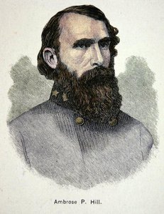 Portret generała Ambrose P. Hill (kolor lito) autorstwa American School