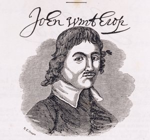 Portret Johna Winthropa (1588-1649) z „Zbiorów historycznych Connecticut”, autorstwa Johna Warnera Barbera, 1856 autorstwa American School