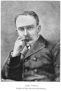 Portret Jose Marti (1853-95) z Historii Kuby Murata Halsteada, opublikowany w 1898 r. autorstwa American School