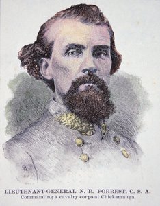 Portret generała porucznika Nathana B. Forresta (1821-77) (lito) autorstwa American School