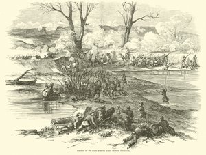 Pozycja Szóstego Missouri po przekroczeniu Bayou, grudzień 1862 r. autorstwa American School
