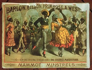 Plakat reklamujący Barlow, Wilson, Primrose i Wests Mammot Minstrels Coloured Masquerade