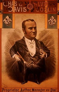 Plakat reklamujący Chas L. Davis jako Alvin Joslin (kolor lito) autorstwa American School