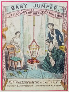Plakat reklamujący Baby Jumper lub Patent Infant Gym Tuttes, opublikowany przez W.J. Dailey