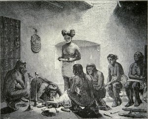 „Modląc się o deszcz”, c.1880 (rycina) autorstwa American School