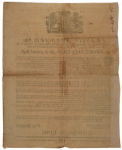 Proklamacja w imieniu Francisa Bernarda, gubernatora Massachusetts Bay: ogłoszenie dnia postu podczas wojny francusko-indyjskiej, 8 kwietnia 1761 autorstwa American School