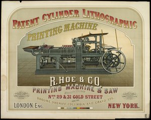 R. Hoe & Co. Producenci maszyn i pił drukarskich autorstwa American School